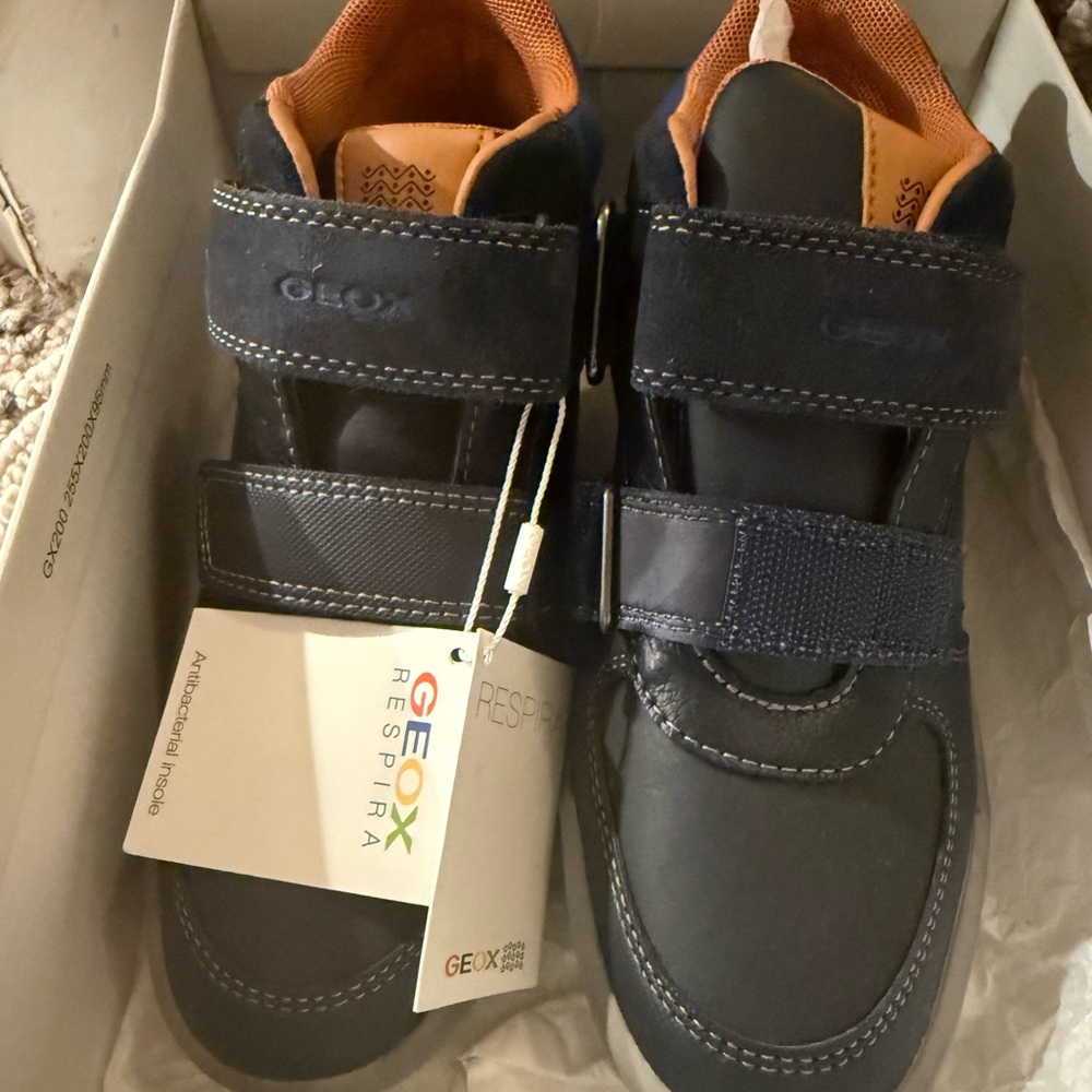 Geox Dark Blue and Orange Shoes